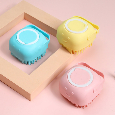 Eco-vriendelijke siliconen body scrubber met zeepdispenser voor douche