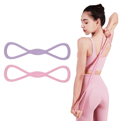 Goede prijs. Silicone figuur 8 Gym oefening Rubber touw oefening apparatuur voor fysiotherapie yoga online