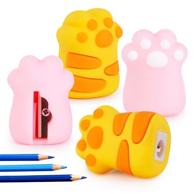 Goede prijs. Cat Paw Pencil Sharpener Handboek Geschenk Mini Silicone Stationery Voor Kinderen Kawaii School kantoorbenodigdheden online