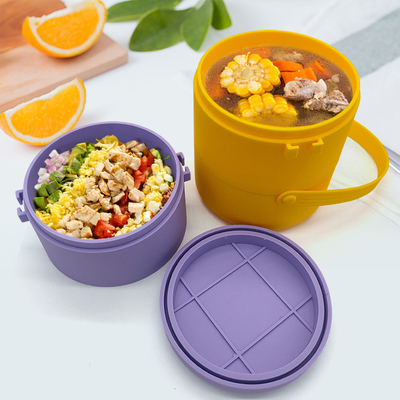 Goede prijs. Dubbele laag Bento Lunch Box Leakproof Stapelbare Lunch Containers Voor Volwassenen Kinderen Voedselbereiding Voedselopslag Containers online