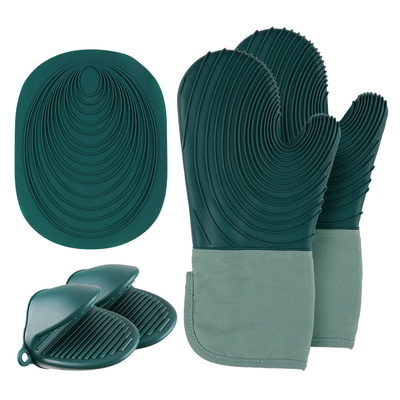 Goede prijs. Silicone Oven Mitts Paar BBQ Handschoenen Warmtebestendige Silicone Grillhandschoenen Silicone Keukenapparatuur Bakhandschoenen online