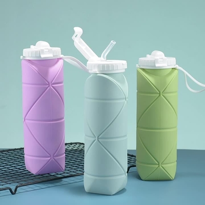 Goede prijs. Silikon opvouwbare waterflessen Pop zijn waterfles voor peuters Camping Cup met Carabiner online