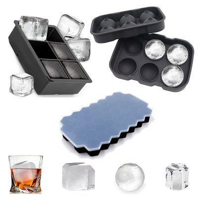 Goede prijs. Silicone Ice Cube Trays 3 Pack - Grote grootte Silicone Ice Cube Vormen met lekbestendige Deksel Afneembare Vierkante Ice Cube Tray En BPA-vrij voor Cocktail, Whiskey, Stapelbaar Flexibel IJs online