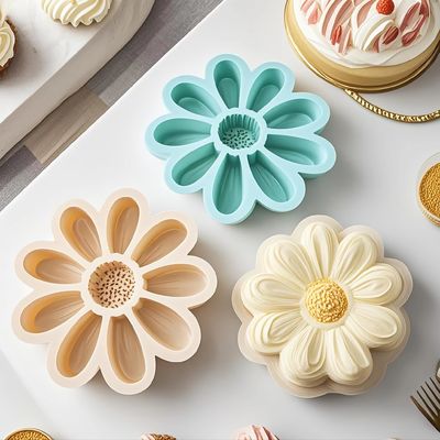 Goede prijs. Silicone grote bloemen cake vorm voor chocolade Jello Candy Silicone bakvormen voor cakes, 9 inch non-stick gefloten buis cake pannen ronde bakvormen voor kaas cake, chocolade cake, regenboog cakes online