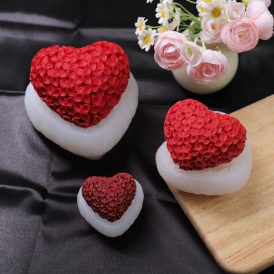 Goede prijs. Platinum Silicone 3D Rose Heart Mould voor Chocolade Fondant Zeep online