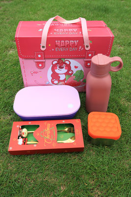 Goede prijs. Premium Stainless Steel & Silicone Lunch Set For Kids And Families – 4-in-1 Combo With Bento Box, Bottle, Snack Cup, And Animal Cutlery Wholesale online