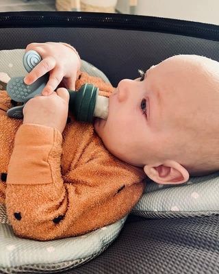 Goede prijs. De Voeder Proef, Lichtgewichtbpa Vrij Silicone Teether van het Misstap niet Lekvrij Fruit online