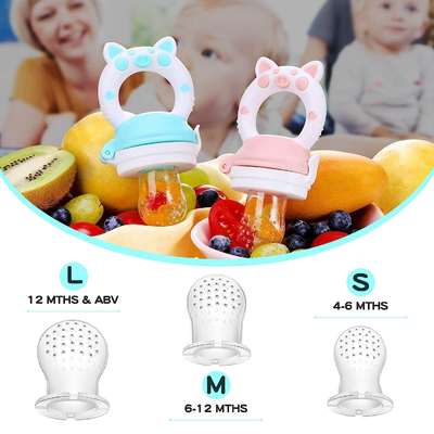Goede prijs. Van het Voedselteether van het zuigelings Onschadelijke Silicone de Fopspeen Veelkleurige Duurzaam online