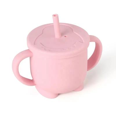 Van de het Siliconekeuken van LFGB de Geurloze Kop van de het Productbaby met Lekvrije Handvatten