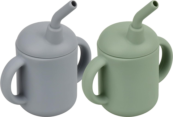 Babysilicone Onverbrekelijk Straw Cup With Handles Lightweight