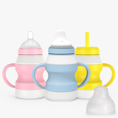 Geurloze Siliconebaby het Voeden Fles Lekvrije Transparante Piramidevorm
