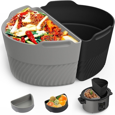 Goede prijs. 6 kwart ovale siliconen langzame kookplaten herbruikbare scheidingsplaat voor Crockpot online