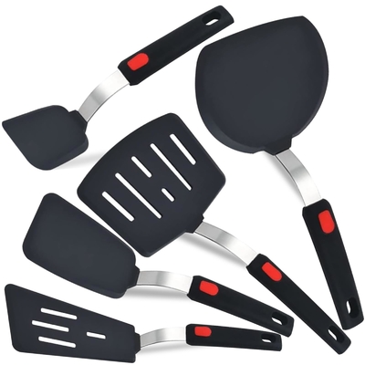 Goede prijs. 5-pakket BPA-vrij silicaanspatula's Turner Set voor niet-stick kookgerei Flexibel keukengerei Kookpatula Set voor ei online