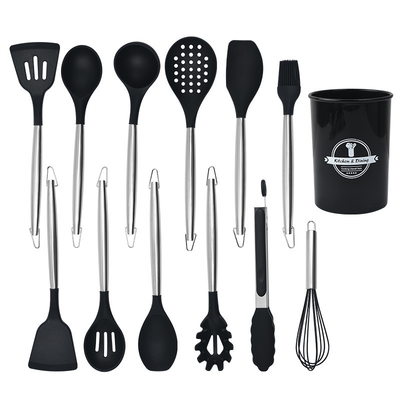 Goede prijs. Silicone keukengereedschappen met houder Silicone keukengereedschappen voor niet-stick kookgerei Keukengereedschappen online