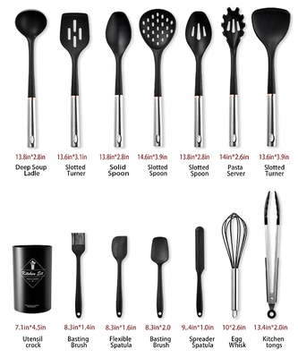 Goede prijs. 14pcs Keukengerei Set Kookgereedschap Set Niet-klevend Keukengereedschap Met roestvrij staal Handle Keuken gadgets online