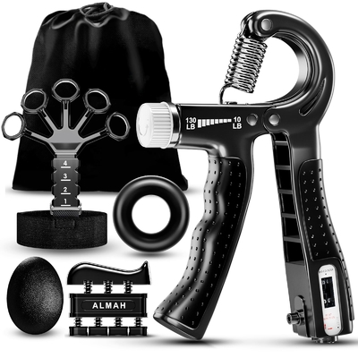 Goede prijs. 5 Pack Hand Grip Strengthner Kit Verstelbare siliconen Grip Strength Trainer Kit online