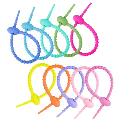 Goede prijs. Herbruikbare siliconen kabel Twist Ties Bread Tie Bag Sealing Clip Silicone Management Ties Cord Organizer voor auto Home Office online
