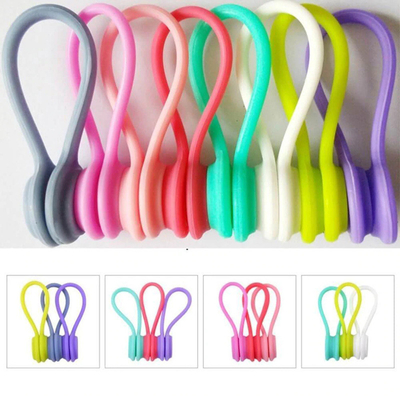 Goede prijs. Silikon Magnetische kabelbanden Herbruikbare kabelorganisatoren Oordopjes Kabels USB Kabelmanager Hoeder Wrapbanden Riemen Bookmark online
