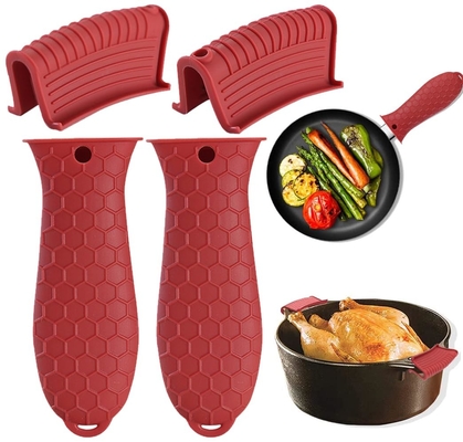 Silikon Hot Handle Holder Warmtebestendige gietijzeren skilletten handgrepen Grip covers voor pan pot