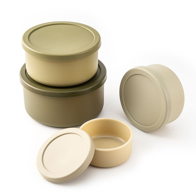 Kinderen Silicone voedselopslagcontainers BPA-vrij lekbestendig luchtdicht tag Bento lunch box