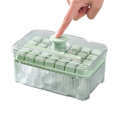Vries- en voedselkwaliteit Ice Cube Tray met deksel en container BPA-vrij Silicone Ice Cube Trays