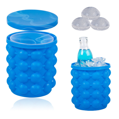 Silicone ijs emmer ijsbeker met deksel gemakkelijk loslaat ijs kubus vorm ijsbakken ijs kubus maker voor cocktail whiskey dranken