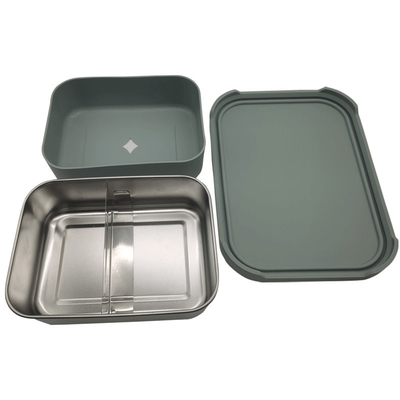 Goede prijs. Lunchbox van roestvrij staal, Bento-doos van roestvrij staal, voedselcontainer, Bento-lunchbox met siliconen deksel online