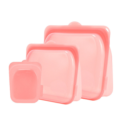 Stand-up Platinum Food Grade Silicone herbruikbare opslagzak lekvrije vaatwasser veilig Silicone lunchbox opslagcontainer