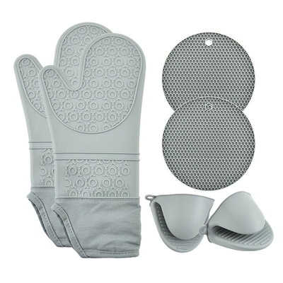 Goede prijs. Silicone Oven Mitts And Pot Holders Set Heat Resistant To 450°F Extra Long 15 Inch Professional Silicone Baking Hands online
