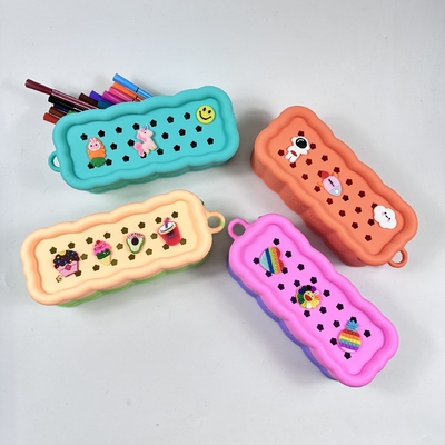 DIY stijl Silikon potlood koffer schattig potlood zak voor studenten papierwerk kerstcadeau
