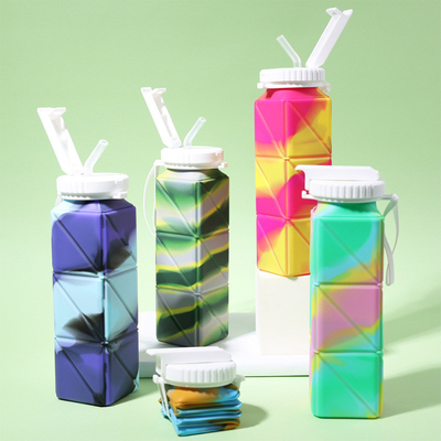 Goede prijs. Leek-proof opvouwbare voedselkwaliteit BPA-vrije siliconen reisflessen 620 ml voor fitnessruimte wandelen sportkamp school online