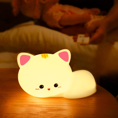 Witte Squishy Bunny nachtlicht waterdicht 16 kleuren schattig kinderen Santacam nachtlicht