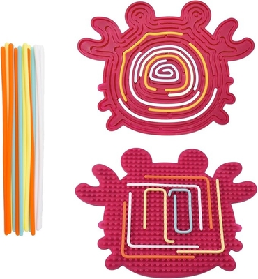 6 Kleuren Silicone Fidget Toy voor het kalmeren van de focus en het verlichten van stress Sensorisch Activiteitsbord