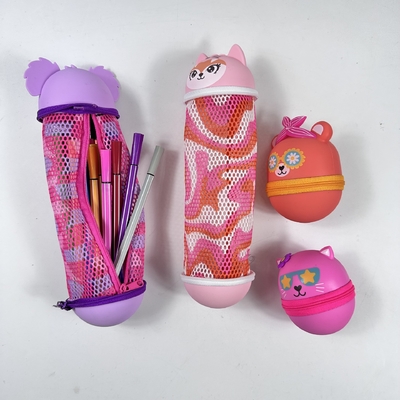 Goede prijs. Cartoon Ronde Silikon Potlood Doos Potlood Hoesje Potlood Tas Voor Kinderen Make-up Tas Opberging Organisatie School Verjaardagscadeau online