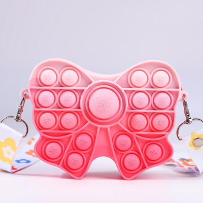 Goede prijs. Fidget Pop Tas Boog Meisjes Tas Pasen Geschenk Sensorisch Fidget Speelgoed Silicone Kruis Lichaam Kinderen Tas Potlood Hoesje Make-up Tas online