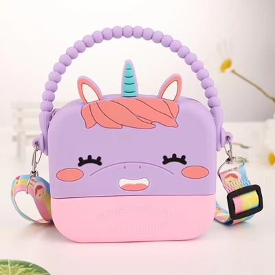 Goede prijs. Eenhoorn Silicone Potlood Doos Opberging Organisatie Crossbody Tas Schouder Handtas Kerstmis Verjaardag cadeautjes voor jongens Meisjes online