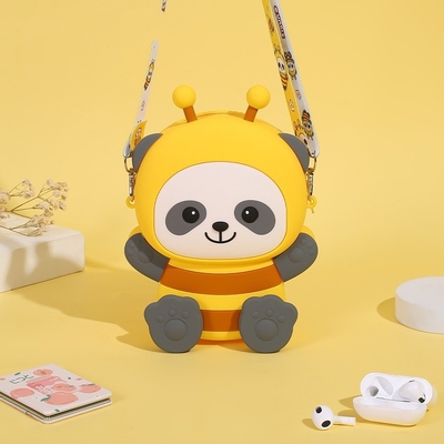 Goede prijs. Cartoon Bee Silicone Munt Bag Make-up Bag Crossbody Schoudertas Handtas Voor Kinderen Potloodzak Hoesje Schoolbenodigdheden online