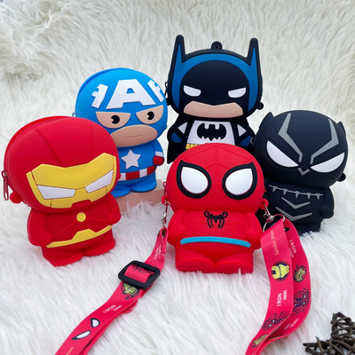 Goede prijs. Superman Silicone Muntzak Voor Potloden Crossbody Schoudertas Voor Jongens Pop Tas Kerstdag Geschenk Verjaardag Munt Portemonnee online
