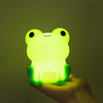 Leuke kikker nacht nacht voor kinderen kleurveranderlijk siliconen slaaplamp voor kinderkamer dimmable timer oplaadbaar