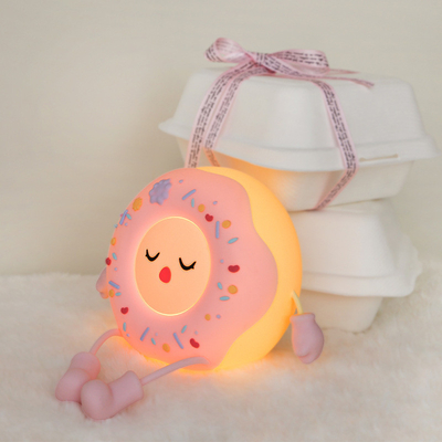 Miss Donut Lamp Lief Donut Nachtlicht Zachte Silicone Lamp Kinderen Baby Kinderkamer Nachtlicht LED Touch Light Kinderen Slaapkamer Decor