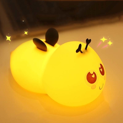 Goede prijs. Bee Silicone LED Nachtlicht Baby Kinderkamer Slaaplamp Met Timer Voor Kleuters Baby Meisjes Jongens Kinderen Kerst Kinderen Geschenk online