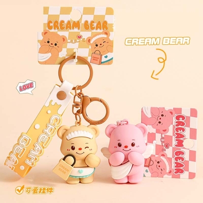 Goede prijs. Cartoon Animal Hanger Sleutelhanger Silicone Sleutelhanger in verschillende kleuren voor vrouwen en kinderen online