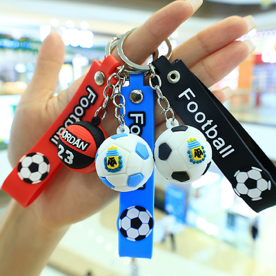 Voetbal Sleutelhangers Accessoires Leuke Kawaii Sleutelhanger Niet giftig voor kinderen Jongens Meisjes Vrouwen