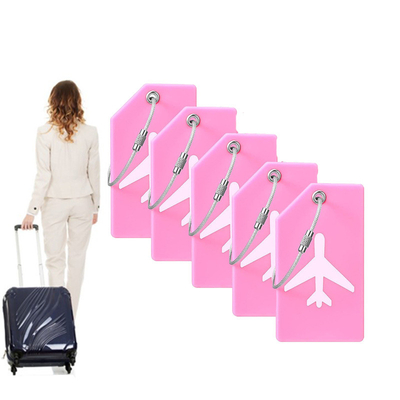 Silicone bagage tags voor reis koffers Simpel cartoon design naamkaarten inbegrepen