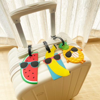 Fruit Baggage Straps Koffertekens Reis Set Verstelbare Koffertekens Gordel Silicone Koffertekens Met Naam ID-kaart
