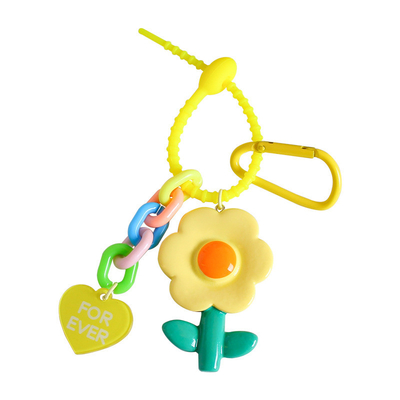Goede prijs. Bloem Cartoon Silicone Hanger Sleutelhanger Charms Pendan Sleutelhanger voor Handtas online