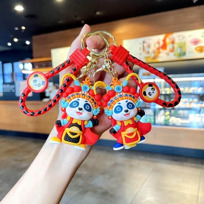 Goede prijs. Zwakke siliconen roestvrij cartoon dieren hangende sleutelhanger decoratie hanger metalen sleutelring accessoires online