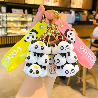 Goede prijs. 2 stuks Zwarte Witte Panda En Roze Varken Sleutelhanger Charms Voor Vrouwen Kinderen Kawaii Rugzak Accessoires online
