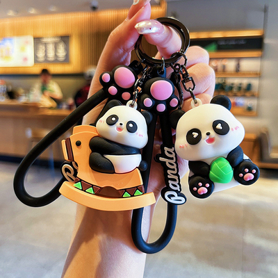Goede prijs. 30g lichtgewicht schattig cartoon panda sleutelhanger hanger voor kinderhandtassen kerstcadeautjes online