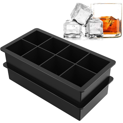 Goede prijs. Ice Cube Trays ️ Grote Silicone Ice Cube Mould voor vriezer ️ maakt 8 gigantische Whiskey Ice Cubes, Vierkant Silicone Vormen (2 Pack) online